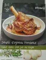 Mängden socker i Souris d'agneau fondante cuite dans son jus au thym