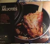 Mängden socker i Souris d'agneau fondante cuite dans son jus au thym