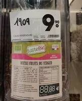 Mängden socker i Müesli fruit du verger