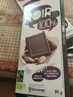 Mängden socker i Noir 100% biocoop