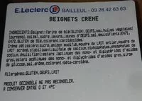 Mängden socker i Beignets Crème