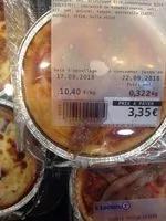 Mängden socker i Tourte pissaladiere