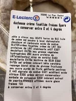 Mängden socker i Duchesse crème fouettée fraise