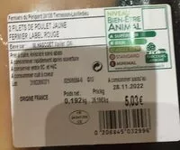 Mängden socker i Filets de poulet jaune