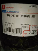 Mängden socker i graines courges bio en vrac