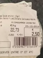Mängden socker i Chèvre frais de Taradeau