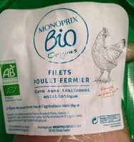 Mängden socker i Filets Poulet fermier Bio