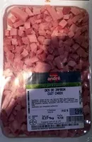 Mängden socker i Dés de jambon cuit