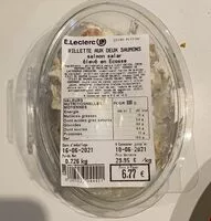 Mängden socker i Rillettes aux deux saumons