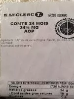 Mängden socker i Comte 24 mois