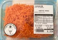 Mängden socker i Carottes rapées