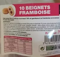 Mängden socker i Beignets framboise