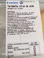 Mängden socker i Tartelette citron de sicile