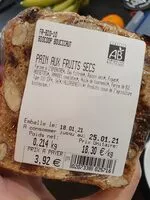 Mängden socker i Pain aux fruits secs