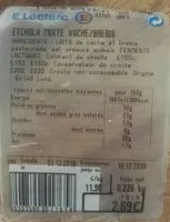 Mängden socker i Etchola mixte vache/brebis