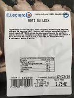 Mängden socker i Roti du leck