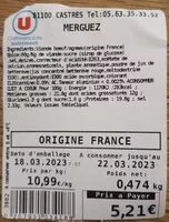 Mängden socker i Merguez