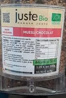 Mängden socker i Muesli chocolat