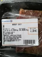 Mängden socker i Bœuf cuit