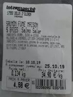 Mängden socker i Saumon fumé maison 5 baies salmo salar