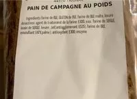 Mängden socker i Pain de campagne