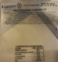 Mängden socker i Galette creme d'amande 6p