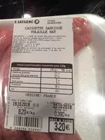 Mängden socker i Saucisses volaille