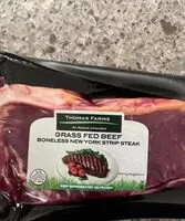 Mängden socker i Grass Fed Beef (Boneless NY Strip)