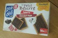Mängden socker i Petit beurre tablette chocolat noir