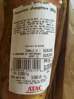 Mängden socker i Baguette champêtre 