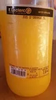 Mängden socker i Jus d'orange 1 litre Leclerc