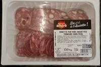 Mängden socker i Rosette pur porc noisettes tranchée sans peau