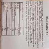 Mängden socker i Eclair chocolat