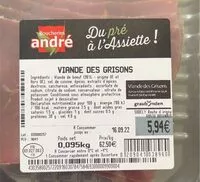 Mängden socker i Viande des grisons