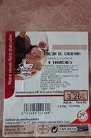 Mängden socker i Jambon cuit supérieur cœur de couenne