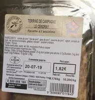 Mängden socker i Terrine de campagne