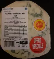 Mängden socker i Fourme d'ambert nrt aop