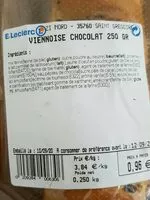 Mängden socker i Viennoise chocolat leclerc