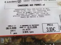 Mängden socker i Chaussons aux pommes