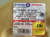 Mängden socker i Emmental de Savoie