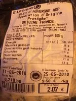 Mängden socker i Bleu d auvergne aop