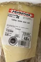 Mängden socker i Cantal entre deux AOP