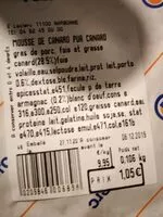 Mängden socker i Mousse de canard