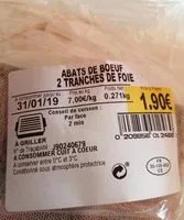 Mängden socker i Foie de boeuf