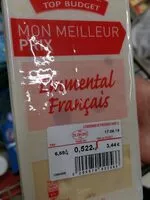 Mängden socker i Emmental français