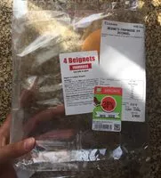 Mängden socker i Beignet framboise décongel