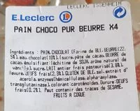 Mängden socker i Pain choco pur beurre