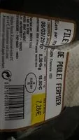 Mängden socker i Filet de poulet blanc fermier