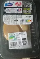 Mängden socker i Filets de poulet fermier jaune