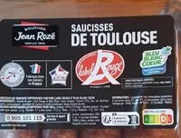 Mängden socker i Saucisses de Toulouse
